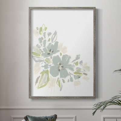 «Seafoam Petals I», reproduction encadrée - bois massif