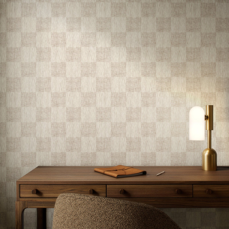 Checkers Terralon Wallpaper Roll, Terracotta II