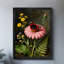 «Black», encadré noir, cueillette de fleurs, art mural, impressions de style rétro-1490850908