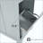 Kitchen Island With Trash Can Storage Cabinet, Power Outlet, Internal Storage Rack, Rolling Kitchen Islands On 5 Wheels With 3 Drawer, 3 Open Side Racks For 10 Gallon Garbage Bin-1979091472