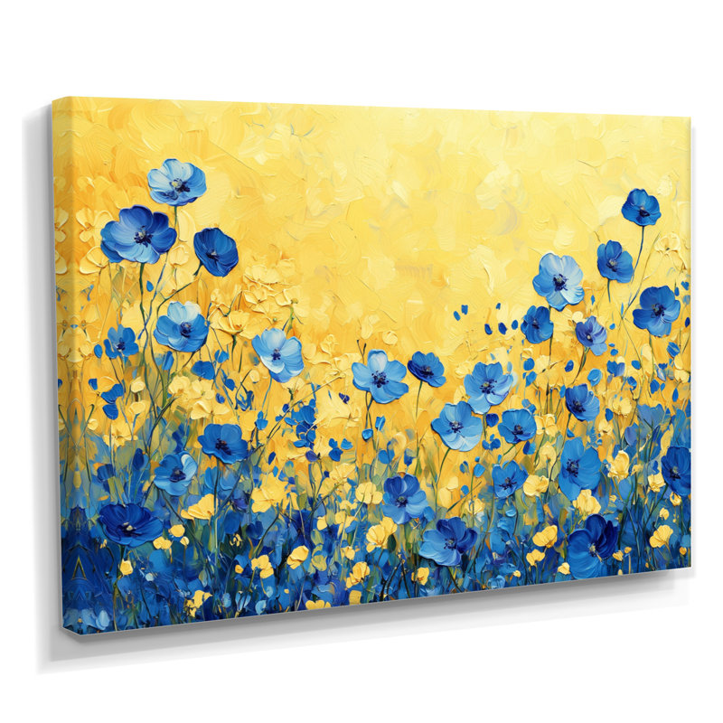 Art mural bleu Sarmiento, H 30 po x l 40 po, Toile tendue, Ne s’applique pas