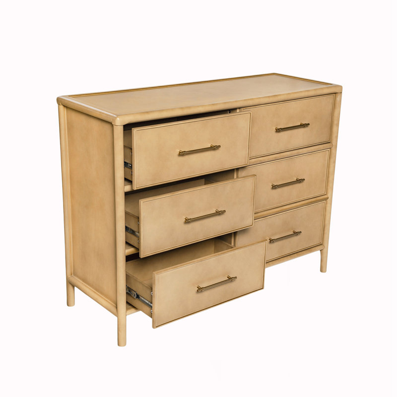 Armoire de rangement 6 tiroirs, Naturel