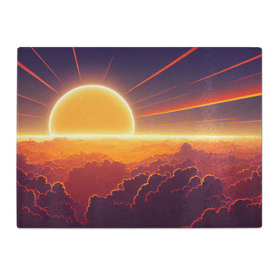 Dazzling Sunset  Glass Chopping Board