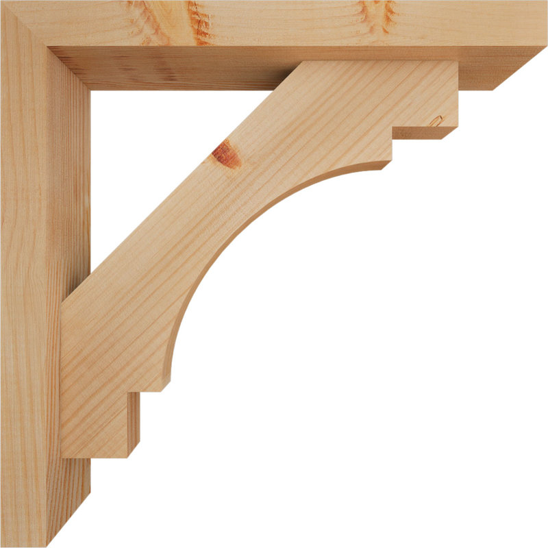 Support Merced Block avec support décalé, 18 po x 18 po, Sapin Douglas de l 3 1/2 (lisse)