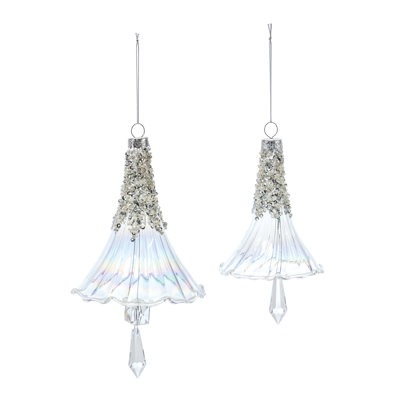 Giulietto 5.25'' Glass Not Flowers Holiday Shaped Ornament