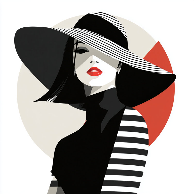 Art mural sur toile tendue Fashion Portrait, H 30 po x l 30 po