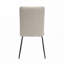 Ensemble de chaises d'appoint rembourrées en tissu de conception moderne 2 pièces, pieds de table en métal