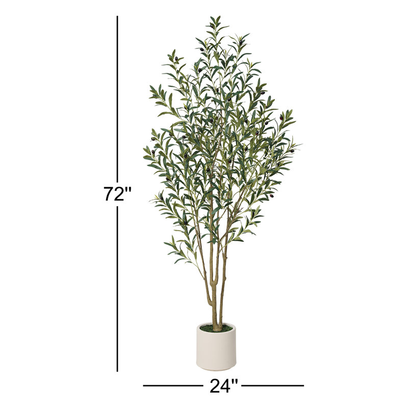 Arbre d'olivier artificiel 72 po George, H 72 po x l 24 po x P 24 po
