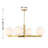 Claudette 4-Light Chandelier in Natural Brass-1124227964