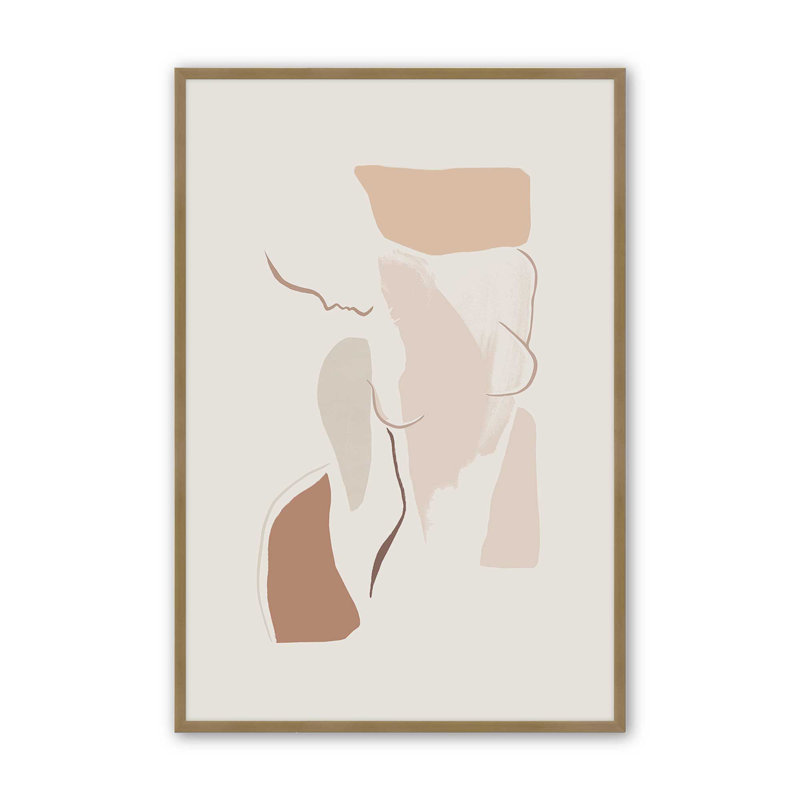 Tender Gaze Print dans un cadre, H 11,25 po x l 9,25 po, Reproduction encadrée sans passe-partout, Or brossé