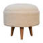 Feurstein 45cm Wide Round No Pattern Footstool Ottoman