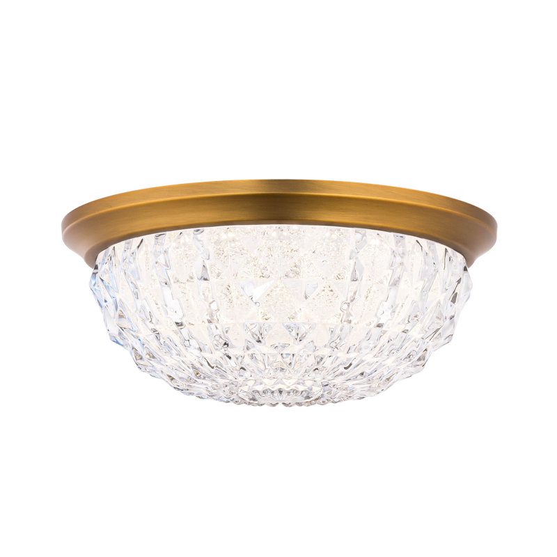Genoa 1 - Light LED Flush Mount, Aged Brass