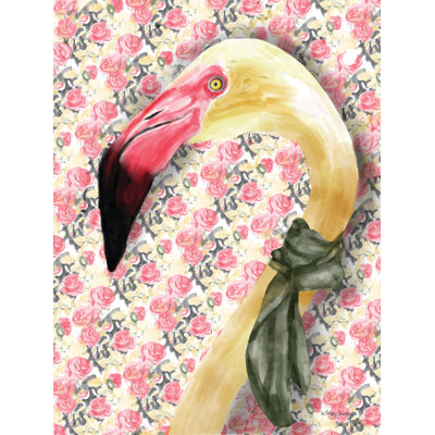 «Fancy Flamingo On Canvas» par Molly Mattin, reproduction