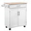 Îlot de cuisine roulant avec tiroir, armoire et porte-serviettes, chariot à outils de rangement blanc et polyvalent, avec grand support