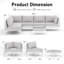 Ensemble de conversation modulaire en osier pour 6 personnes avec coussins et table basse, ensemble de conversation en forme de L / U-1086410463-1095702778