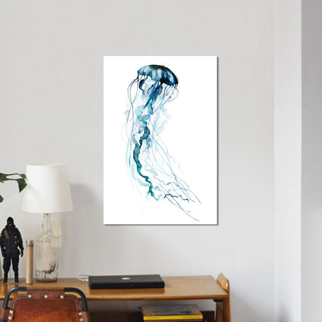 « electric enchevêtre ii », reproduction d’impression sur toile, H 12 po x l 8 po x P 0,75 po, Toile tendue, Pas de tapis