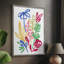 «Bold Brushstroke Blooms I», reproduction encadrée - bois massif-1063200172