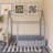 Wood Bed House Bed Frame With Fence-207616652-207616655