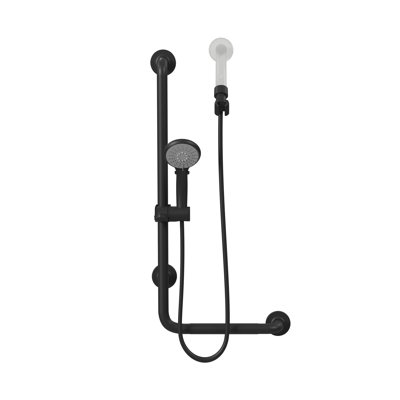 Ergo SlideBar Ergonomic Soft Grip 32mm Diameter ADA Compliant 500 lb Weight Capacity Slide Bar and Handshower Left