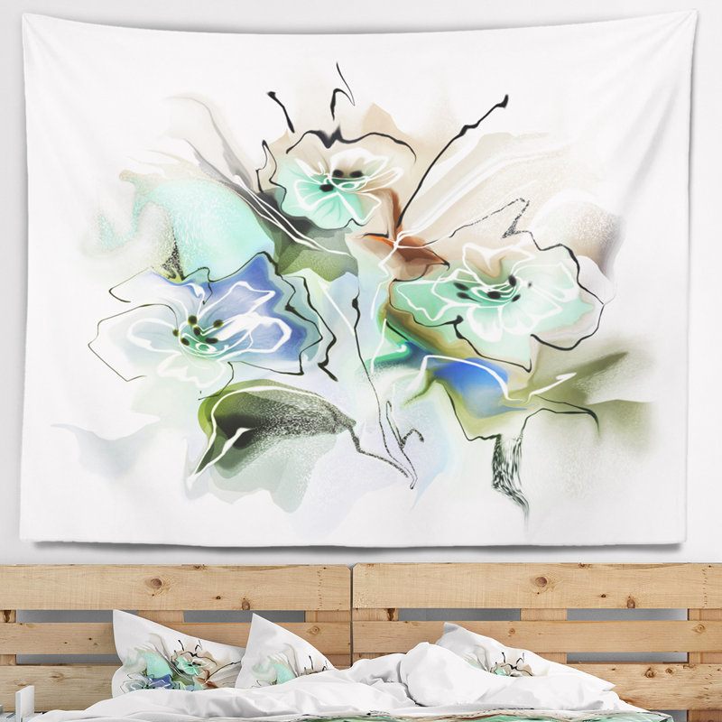 Tapisserie aquarelle texturée, H 68 po x l 80 po