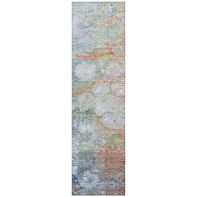 Deeya Washable Abstract Indoor / Outdoor Rug