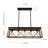 5-Light Farmhouse Chandeliers For Dining Room, Metal Rustic Pendant Island Light Fixture, Modern Rectangular Island Lights For Kitchen, Living Room (No Bulbs)-1139942788