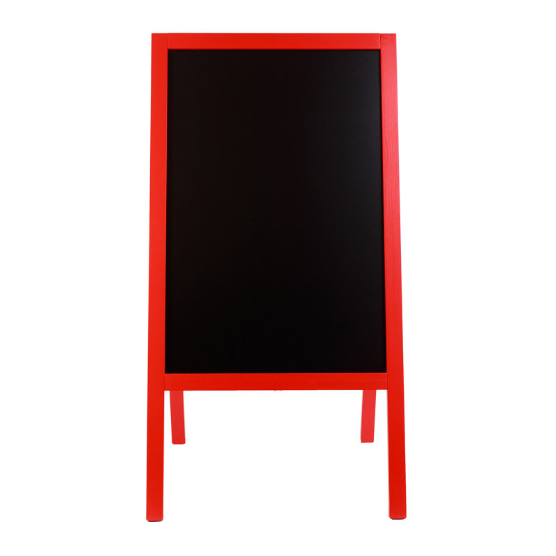 Genovefa Free-Standing Chalkboard 115cm H x 61cm W, Red