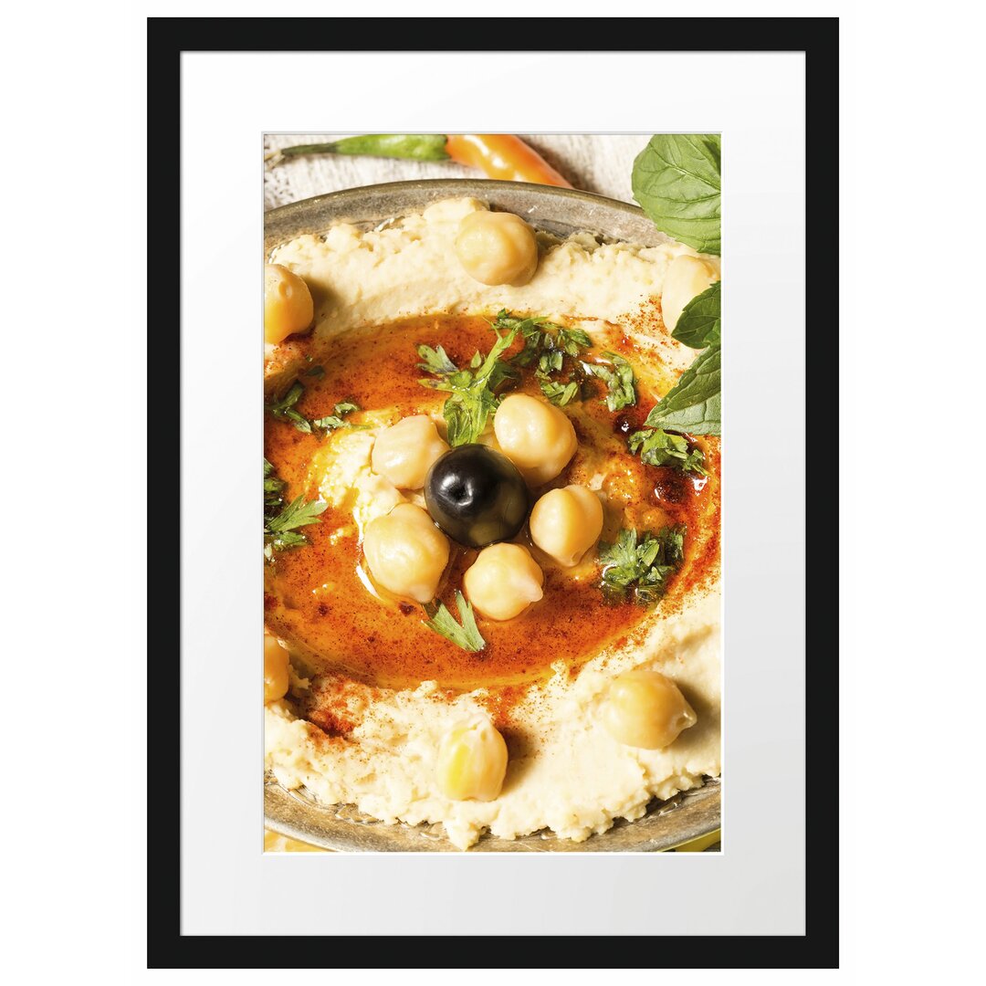 Gerahmtes Poster Leckerer Hummus