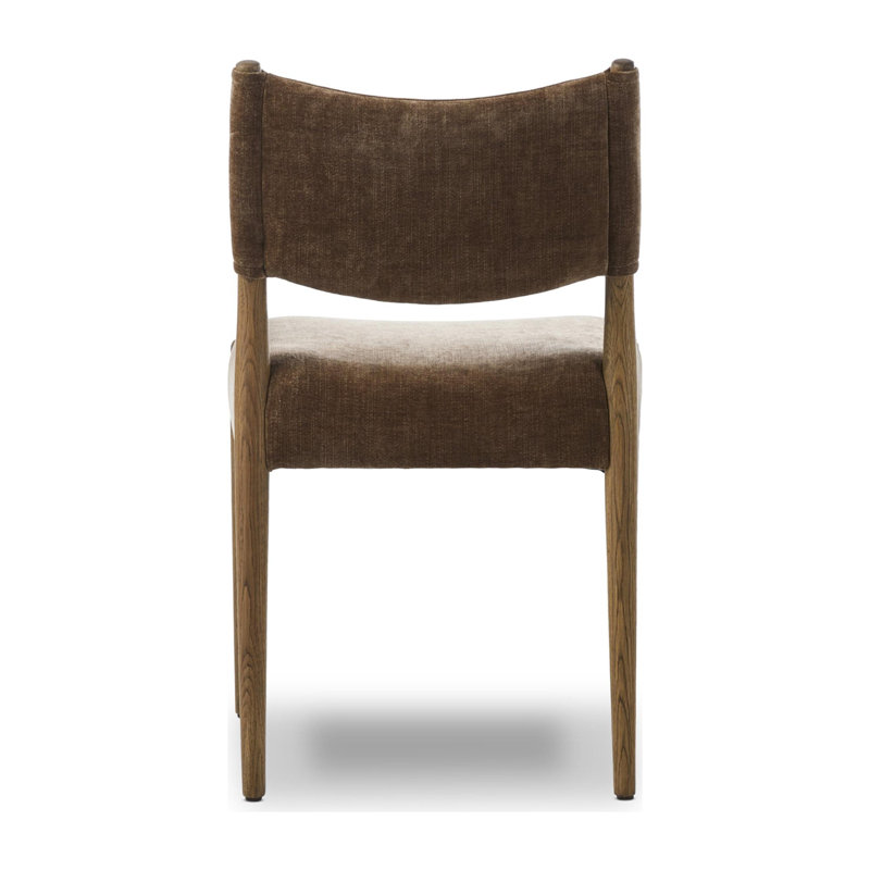 Jayla Upholstered Dining Chair, Toasted Oak, Altair Mushroom