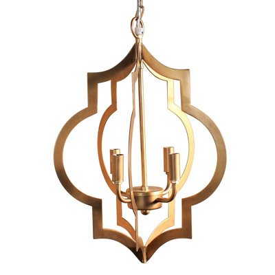 Luminaire suspendu géométrique 4 lumières unique Mariami