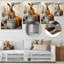«Kangaroo Laundry» brun et blanc - Art mural en métal-101155681