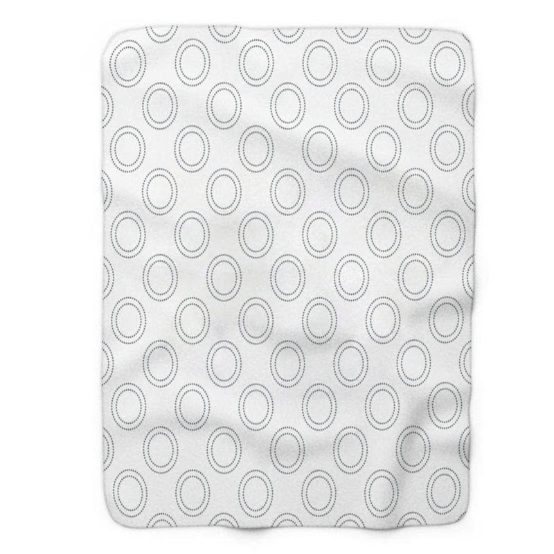 Motif à pois gris - couverture Sherpa de qualité supérieure 1 pièce, L 60 po x L 80 po