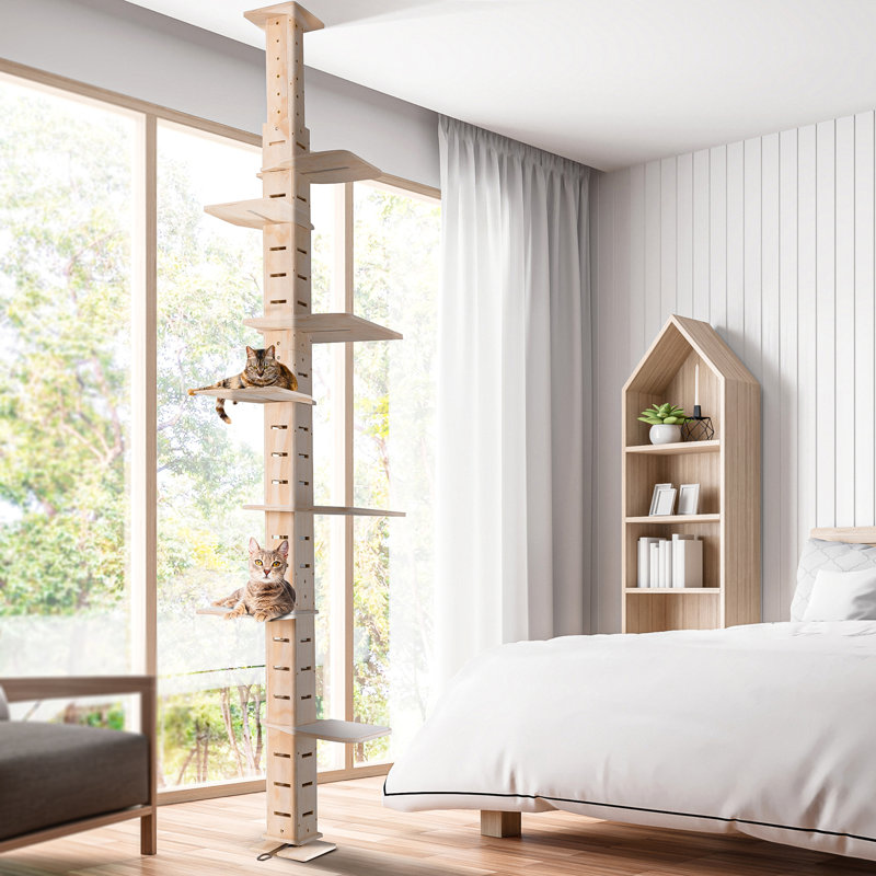 Adjustable Height Floor-to-Ceiling Cat Tree