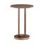 Table d'appoint ronde en bronze antique, plateau ovale ouvert de 39,3 cm (15,46 pouces) avec base profilée.