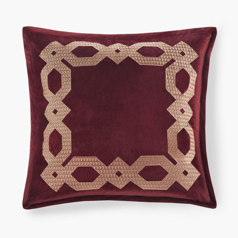 Croscill Clermont European Pillow Sham, Burgundy