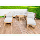 Huntington Outdoor 12 - Piece Teak Conversation Set