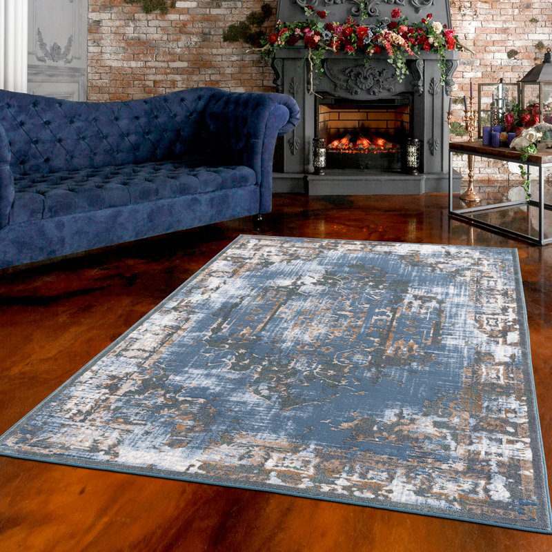 Tapis décoratif abstrait Tarpley, Rectangle 8 pi x 11 pi