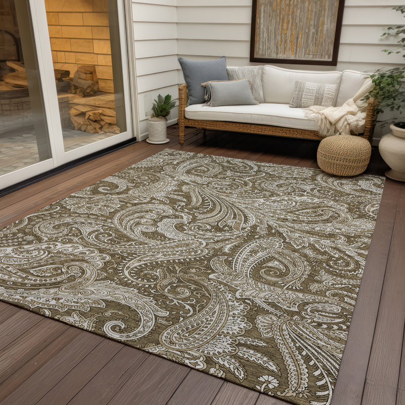 Cresley Paisley Indoor / Outdoor Rug, Rectangle 10' x 14'