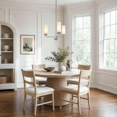 3-Light Dimmable Shaded Chandelier