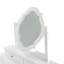 Coiffeuse compacte avec miroir réversible, coiffeuse avec tabouret, coiffeuse compacte pour petits espaces