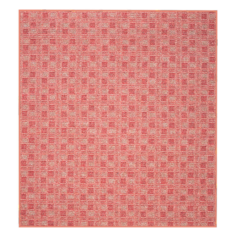 Abstract Indoor/Outdoor Commercial Color Rug - Red, Square 11'