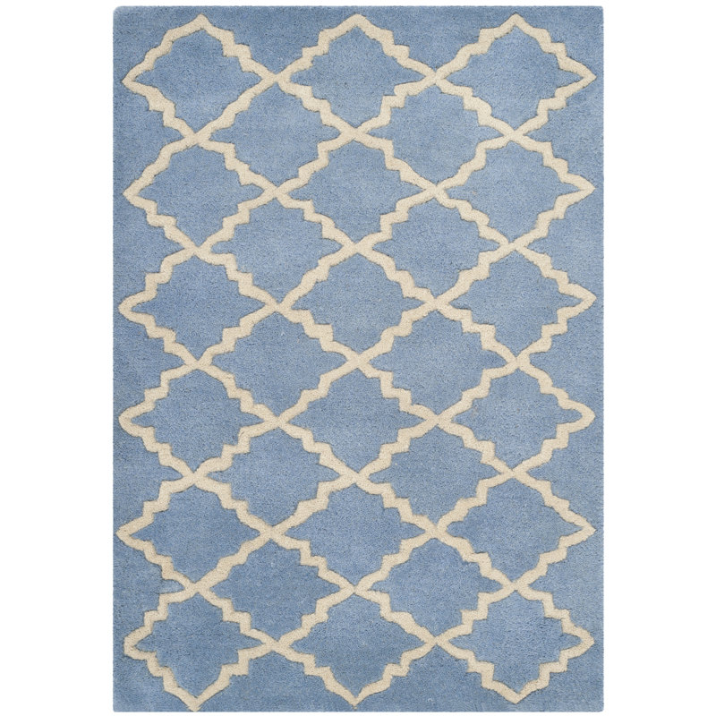 Carolene Hand Tufted Wool Geometric Rug, Rectangle 4' x 6'