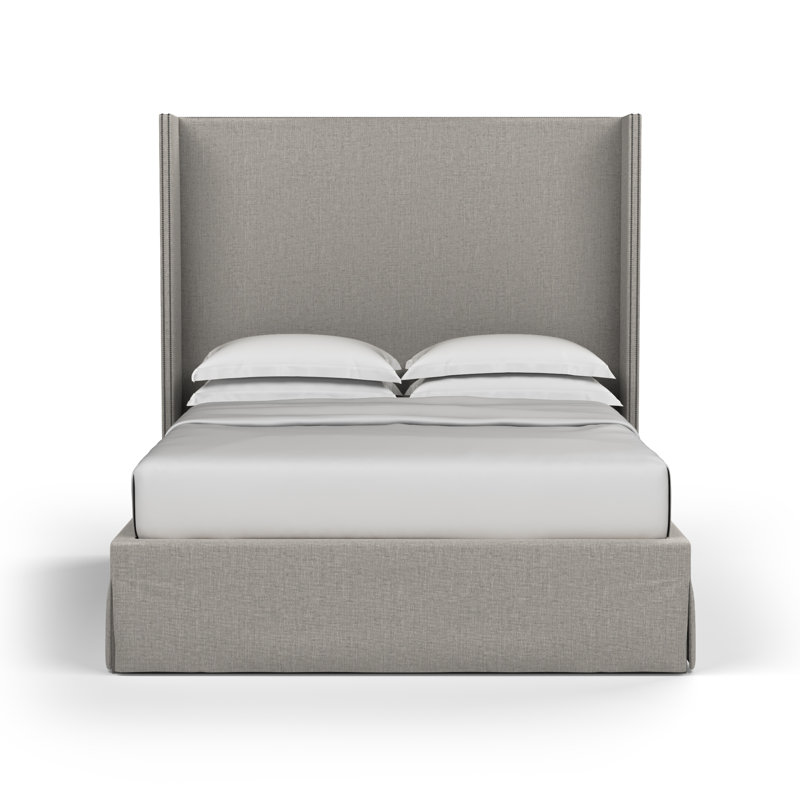 Kaiser Bed, Twin, Box Weave Linen Silver Streak