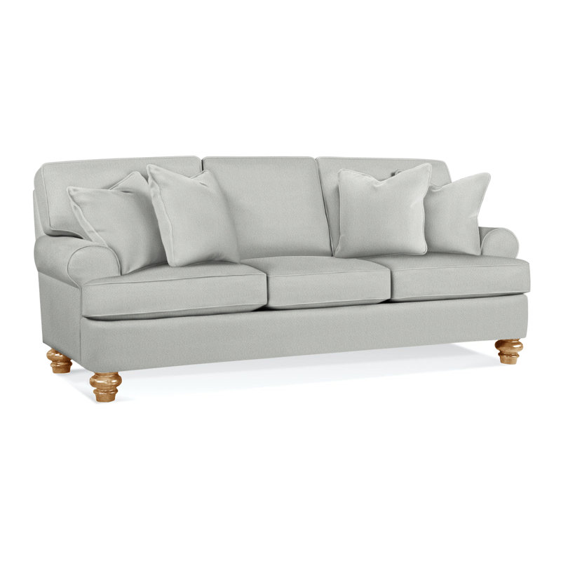 Lowell Upholstered 86'' Sofa, Honey, Fantail Blue; 0569-66