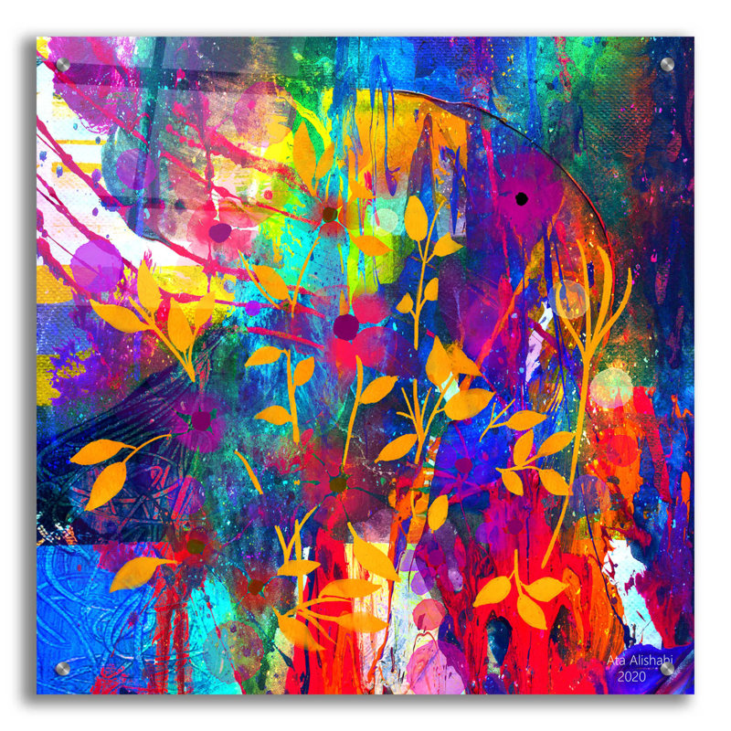 Sur impression plastique / acrylique, H 24 po x l 24 po x P 0,2 po