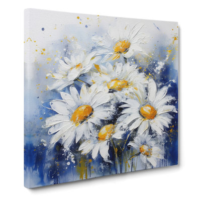 Daisy Abstract Expressionism No.2 - Wrapped Canvas