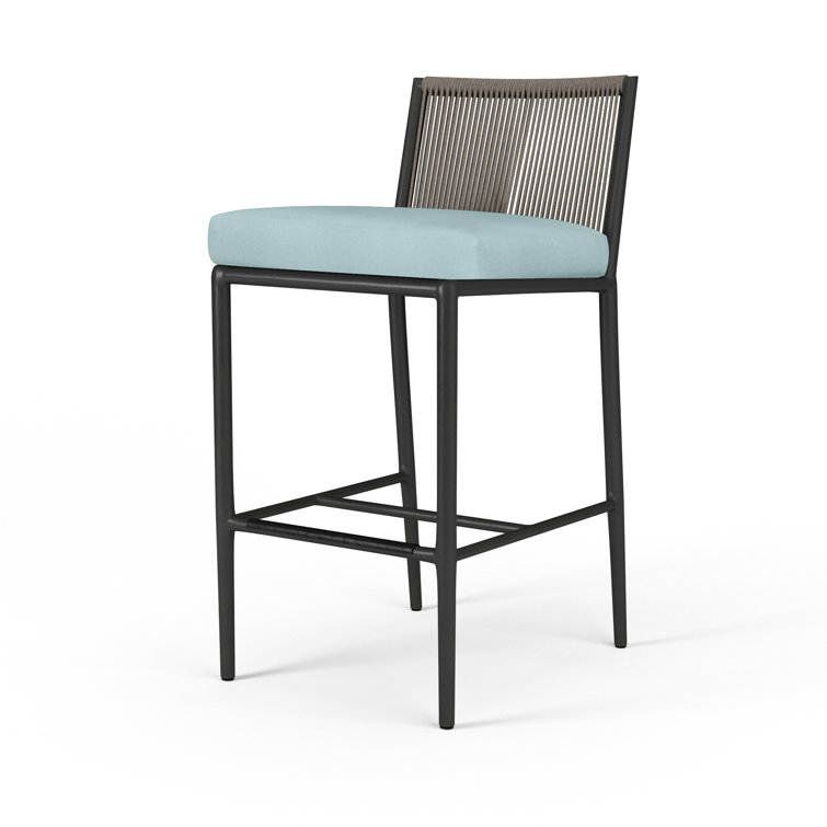Esme 36'' Olefin Rope Outdoor Bar Stool with Sunbrella® Cushion