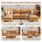 6-Pieces Faux Leather Sectional With two Ottoman