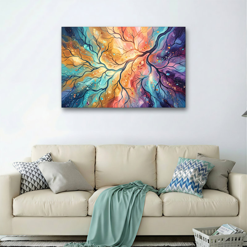 Arbre cosmique, reproduction d'art sur toile, ensemble de 1, Wrapped Canvas, 24"H x 36"W