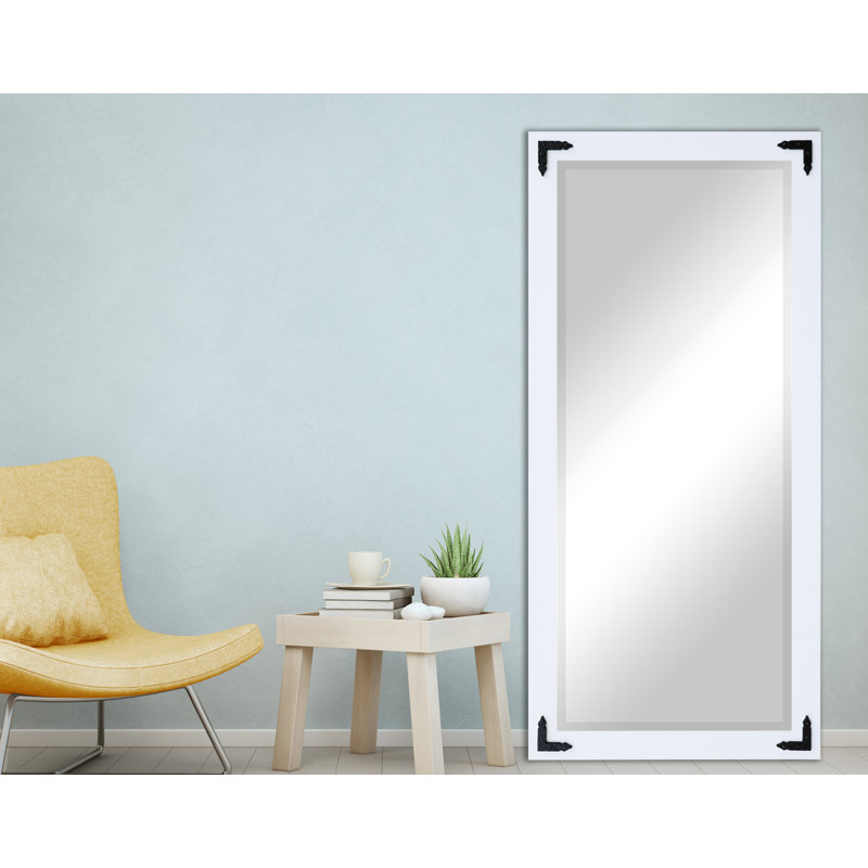 Heavner Wood Flat Mirror, 71" H x 31" W, Satin White